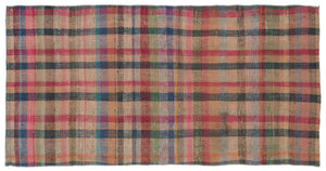 Chaput Over Dyed Kilim Rug 3'7'' x 7'1'' ft 110 x 216 cm