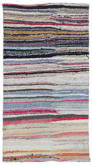 Chaput Over Dyed Kilim Rug 4'1'' x 7'5'' ft 125 x 226 cm