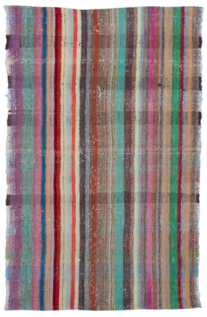 Chaput Over Dyed Kilim Rug 4'2'' x 6'7'' ft 126 x 200 cm