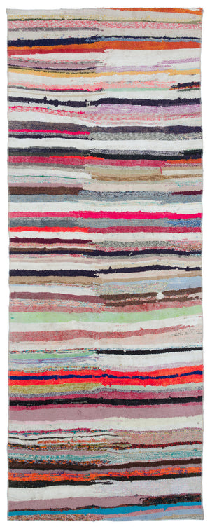 Chaput Over Dyed Kilim Rug 3'7'' x 9'3'' ft 108 x 282 cm