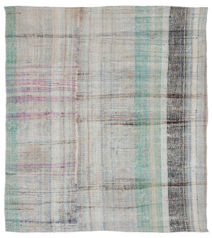 Chaput Over Dyed Kilim Rug 5'8'' x 6'7'' ft 172 x 201 cm