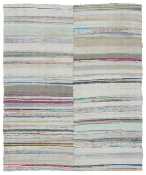 Chaput Over Dyed Kilim Rug 4'5'' x 5'5'' ft 135 x 165 cm