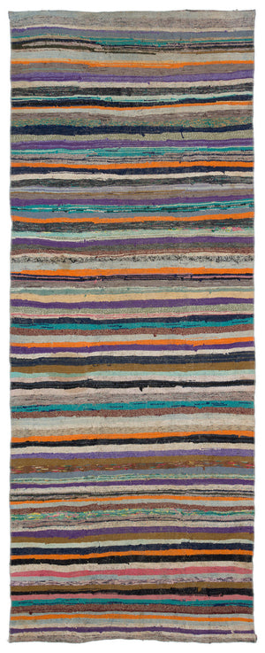 Chaput Over Dyed Kilim Rug 4'3'' x 11'2'' ft 130 x 340 cm