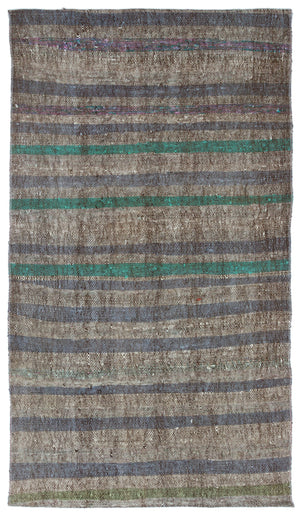 Chaput Over Dyed Kilim Rug 3'2'' x 5'6'' ft 96 x 168 cm