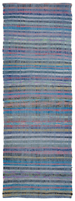 Chaput Over Dyed Kilim Rug 3'3'' x 9'4'' ft 98 x 285 cm