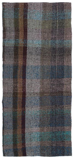 Chaput Over Dyed Kilim Rug 3'7'' x 8'1'' ft 110 x 246 cm
