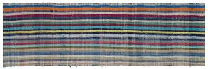Chaput Over Dyed Kilim Rug 3'4'' x 10'7'' ft 102 x 322 cm