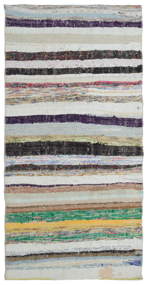 Chaput Over Dyed Kilim Rug 2'12'' x 5'11'' ft 91 x 180 cm