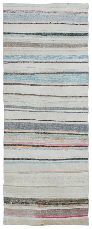 Chaput Over Dyed Kilim Rug 3'5'' x 9'1'' ft 105 x 277 cm