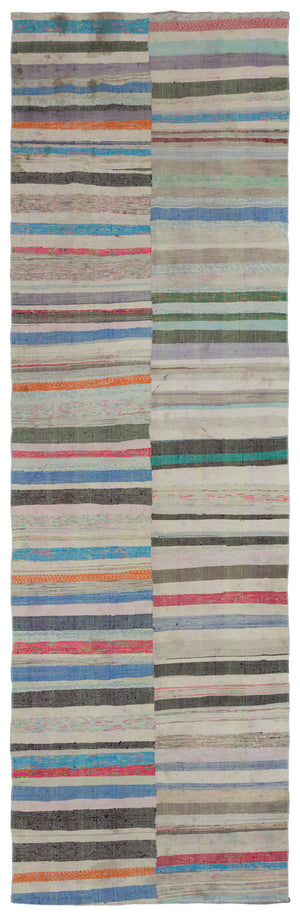 Chaput Over Dyed Kilim Rug 4'1'' x 13'2'' ft 124 x 401 cm