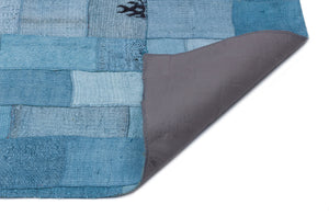 Hemp Over Dyed Kilim Patchwork Unique Rug 5'3'' x 7'4'' ft 160 x 223 cm