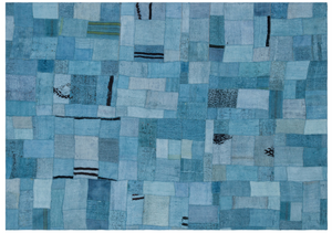 Natural Vintage Hemp Patchwork Rug 5'3'' x 7'4'' ft 160 x 223 cm