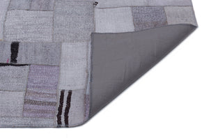 Hemp Over Dyed Kilim Patchwork Unique Rug 5'4'' x 7'7'' ft 162 x 230 cm