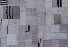 Hemp Over Dyed Kilim Patchwork Unique Rug 5'4'' x 7'7'' ft 162 x 230 cm