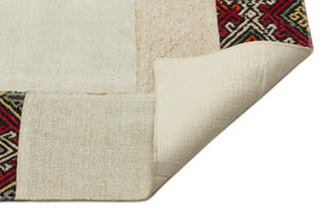 Hemp Over Dyed Kilim Patchwork Unique Rug 9'2'' x 11'10'' ft 280 x 360 cm