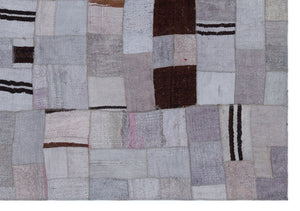 Hemp Over Dyed Kilim Patchwork Unique Rug 5'3'' x 7'7'' ft 160 x 230 cm