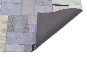 Hemp Over Dyed Kilim Patchwork Unique Rug 5'3'' x 7'7'' ft 160 x 230 cm