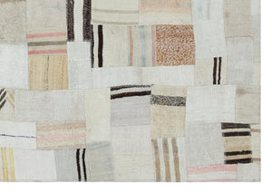 Hemp Over Dyed Kilim Patchwork Unique Rug 5'3'' x 7'7'' ft 160 x 231 cm