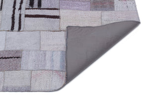 Hemp Over Dyed Kilim Patchwork Unique Rug 5'4'' x 7'7'' ft 162 x 230 cm