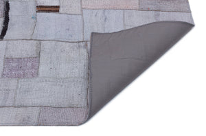 Hemp Over Dyed Kilim Patchwork Unique Rug 5'4'' x 7'6'' ft 162 x 228 cm