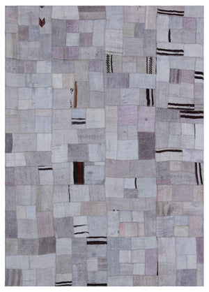 Hemp Over Dyed Kilim Patchwork Unique Rug 5'7'' x 7'10'' ft 170 x 240 cm