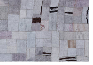 Hemp Over Dyed Kilim Patchwork Unique Rug 5'4'' x 7'7'' ft 162 x 230 cm