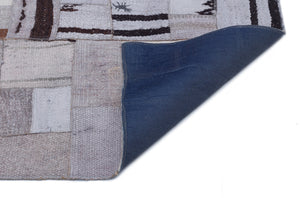 Hemp Over Dyed Kilim Patchwork Unique Rug 5'7'' x 7'8'' ft 170 x 233 cm