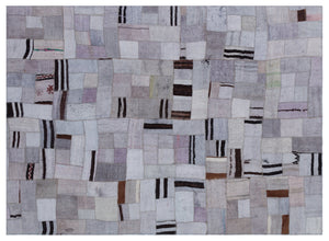 Hemp Over Dyed Kilim Patchwork Unique Rug 5'7'' x 7'8'' ft 170 x 233 cm