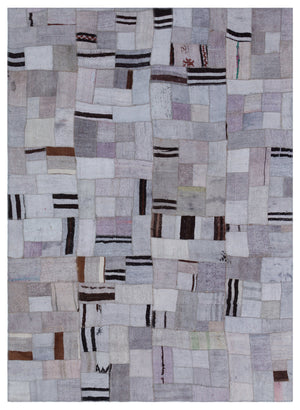 Hemp Over Dyed Kilim Patchwork Unique Rug 5'7'' x 7'8'' ft 170 x 233 cm