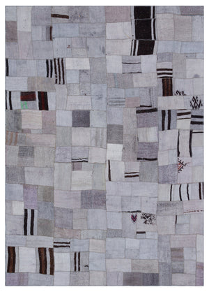 Hemp Over Dyed Kilim Patchwork Unique Rug 5'7'' x 7'10'' ft 170 x 240 cm
