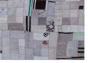 Hemp Over Dyed Kilim Patchwork Unique Rug 5'7'' x 7'9'' ft 170 x 237 cm