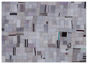 Hemp Over Dyed Kilim Patchwork Unique Rug 5'7'' x 7'9'' ft 170 x 237 cm