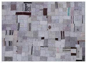 Hemp Over Dyed Kilim Patchwork Unique Rug 5'7'' x 7'9'' ft 170 x 237 cm