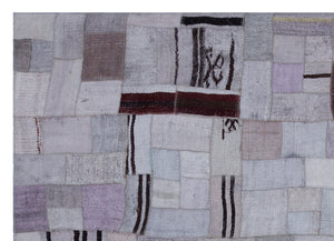 Hemp Over Dyed Kilim Patchwork Unique Rug 5'7'' x 7'9'' ft 170 x 237 cm