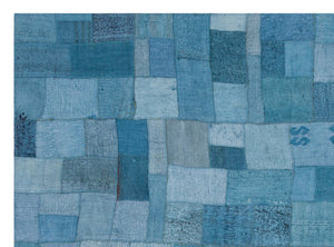 Hemp Over Dyed Kilim Patchwork Unique Rug 5'3'' x 7'3'' ft 161 x 220 cm