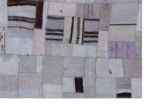 Hemp Over Dyed Kilim Patchwork Unique Rug 5'3'' x 7'6'' ft 161 x 229 cm