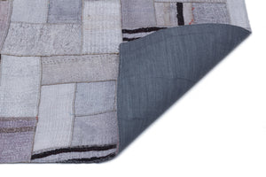 Hemp Over Dyed Kilim Patchwork Unique Rug 5'3'' x 7'7'' ft 161 x 230 cm