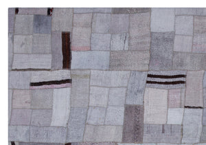 Hemp Over Dyed Kilim Patchwork Unique Rug 5'3'' x 7'7'' ft 161 x 230 cm