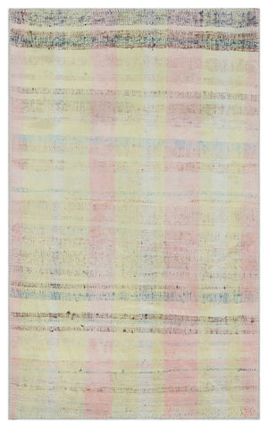 Striped Over Dyed Kilim Rug 2'11'' x 4'11'' ft 90 x 149 cm