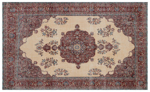 Naturel Over Dyed Vintage Rug 6'4'' x 10'1'' ft 193 x 308 cm