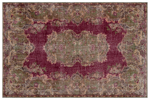 Naturel Over Dyed Vintage Rug 6'4'' x 9'7'' ft 192 x 292 cm