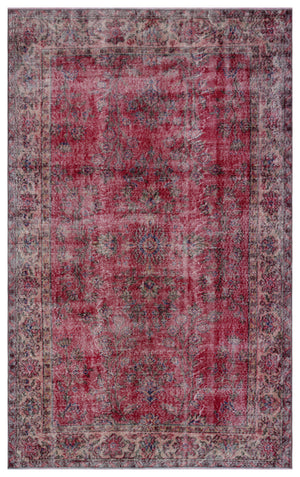 Naturel Over Dyed Vintage Rug 5'8'' x 9'1'' ft 172 x 276 cm