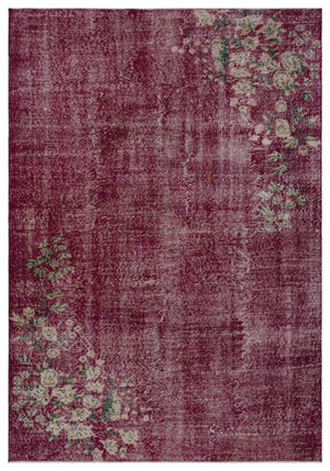 Naturel Over Dyed Vintage Rug 5'11'' x 8'5'' ft 180 x 257 cm