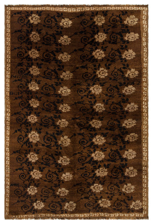 Geometric Over Dyed Kilim Rug 4'11'' x 7'3'' ft 150 x 220 cm