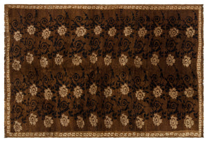 Geometric Over Dyed Kilim Rug 4'11'' x 7'3'' ft 150 x 220 cm