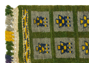 Geometric Over Dyed Kilim Rug 3'5'' x 4'7'' ft 103 x 140 cm