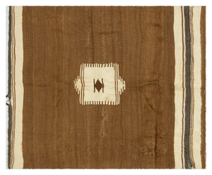 Geometric Over Dyed Kilim Rug 4'2'' x 5'3'' ft 127 x 160 cm