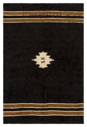 Geometric Over Dyed Kilim Rug 3'11'' x 5'11'' ft 120 x 180 cm