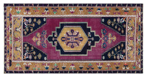Natural Anatolium Turkish Vintage Rug 3'1'' x 6'1'' ft 93 x 185 cm
