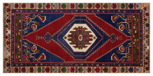 Natural Anatolium Turkish Vintage Rug 3'10'' x 7'10'' ft 116 x 239 cm